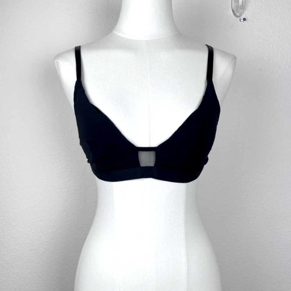 Pepper Bra Womens Medium Bralette Soft Cup Wire Free Intimates Goth Black